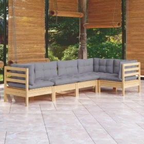 5-piece garden furniture set with pine wood cushions by , Garden sets - Ref: Foro24-3096381, Price: 392,06 €, Discount: %