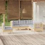 5-teiliges Gartenmöbel-Set mit Kissen aus Kiefernholz von , Gartensets - Ref: Foro24-3096405, Preis: 395,50 €, Rabatt: %