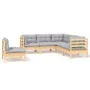5-teiliges Gartenmöbel-Set mit Kissen aus Kiefernholz von , Gartensets - Ref: Foro24-3096405, Preis: 395,50 €, Rabatt: %