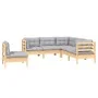 5-teiliges Gartenmöbel-Set mit Kissen aus Kiefernholz von , Gartensets - Ref: Foro24-3096405, Preis: 395,50 €, Rabatt: %