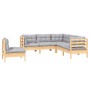 5-teiliges Gartenmöbel-Set mit Kissen aus Kiefernholz von , Gartensets - Ref: Foro24-3096405, Preis: 394,67 €, Rabatt: %