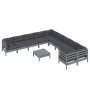 Garden furniture 11 pieces and gray pine wood cushions by , Garden sets - Ref: Foro24-3097015, Price: 909,69 €, Discount: %