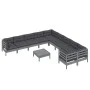 Muebles de jardín 11 pzas y cojines gris madera de pino de , Conjuntos de jardín - Ref: Foro24-3097015, Precio: 936,90 €, Des...