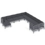Gartenmöbel 11-teilig und Kissen aus grauem Kiefernholz von , Gartensets - Ref: Foro24-3097057, Preis: 897,06 €, Rabatt: %