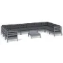 Gartenmöbel 11-teilig und Kissen aus grauem Kiefernholz von , Gartensets - Ref: Foro24-3097339, Preis: 936,90 €, Rabatt: %