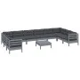 Gartenmöbel 11-teilig und Kissen aus grauem Kiefernholz von , Gartensets - Ref: Foro24-3097339, Preis: 936,90 €, Rabatt: %