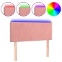 Cabecero con LED de terciopelo rosa 100x5x78/88 cm de , Cabeceros y pies de cama - Ref: Foro24-3121379, Precio: 39,30 €, Desc...