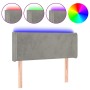 Light gray velvet headboard with LED 103x16x78/88 cm by , Headboards and footboards - Ref: Foro24-3122998, Price: 46,72 €, Di...