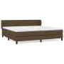 Box spring bed with dark brown fabric mattress 200x200 cm by , Beds and slatted bases - Ref: Foro24-3126432, Price: 600,11 €,...