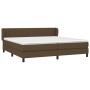 Boxspringbett mit dunkelbrauner Stoffmatratze 200x200 cm von , Betten und Lattenroste - Ref: Foro24-3126432, Preis: 598,89 €,...