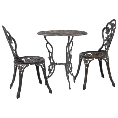Garten-Bistrotisch und Stühle 3-teilig aus Aluminiumguss von vidaXL, Gartensets - Ref: Foro24-47858, Preis: 178,49 €, Rabatt: %