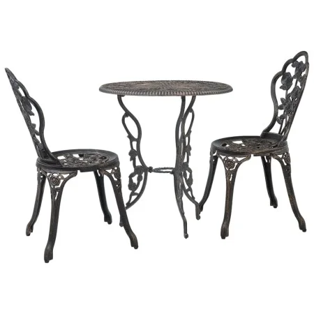 Mesa y sillas bistró de jardín 3 piezas aluminio fundido de vidaXL, Conjuntos de jardín - Ref: Foro24-47858, Precio: 175,51 €...