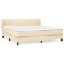 Box spring bed with cream fabric mattress 180x200 cm by , Beds and slatted bases - Ref: Foro24-3126426, Price: 567,62 €, Disc...