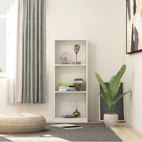 3-tier white engineered wood shelf 40x24x109 cm by vidaXL, Bookcases and shelves - Ref: Foro24-800828, Price: 42,70 €, Discou...
