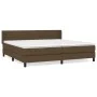 Box spring bed with dark brown fabric mattress 200x200 cm by , Beds and slatted bases - Ref: Foro24-3129740, Price: 595,15 €,...