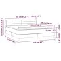 Box spring bed with cream fabric mattress 160x200 cm by , Beds and slatted bases - Ref: Foro24-3129806, Price: 505,02 €, Disc...