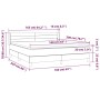 Cama box spring con colchón tela color crema 160x200 cm de , Camas y somieres - Ref: Foro24-3129806, Precio: 515,57 €, Descue...