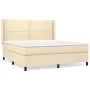 Box spring bed with cream fabric mattress 160x200 cm by , Beds and slatted bases - Ref: Foro24-3131366, Price: 573,41 €, Disc...