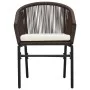 Garden table and chairs set 3 pieces and brown PE rattan cushions by vidaXL, Garden sets - Ref: Foro24-48139, Price: 240,73 €...