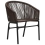 Garden table and chairs set 3 pieces and brown PE rattan cushions by vidaXL, Garden sets - Ref: Foro24-48139, Price: 204,22 €...