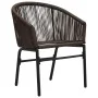 Garden table and chairs set 3 pieces and brown PE rattan cushions by vidaXL, Garden sets - Ref: Foro24-48139, Price: 240,73 €...