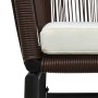 Garden table and chairs set 3 pieces and brown PE rattan cushions by vidaXL, Garden sets - Ref: Foro24-48139, Price: 204,22 €...