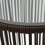 Garden table and chairs set 3 pieces and brown PE rattan cushions by vidaXL, Garden sets - Ref: Foro24-48139, Price: 204,22 €...