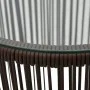 Garden table and chairs set 3 pieces and brown PE rattan cushions by vidaXL, Garden sets - Ref: Foro24-48139, Price: 240,73 €...