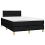Box spring bed with LED mattress black fabric 120x200 cm by , Beds and slatted bases - Ref: Foro24-3133943, Price: 385,83 €, ...