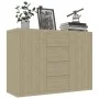 Sideboard aus Sonoma-Eichensperrholz, 60 x 30 x 70 cm von vidaXL, Sideboards - Ref: Foro24-800687, Preis: 101,40 €, Rabatt: %