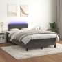 Cama box spring colchón y LED terciopelo gris oscuro 120x200 cm de , Camas y somieres - Ref: Foro24-3134274, Precio: 373,06 €...