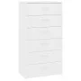 Aparador con 6 cajones madera contrachapada blanco 50x34x96 cm de vidaXL, Aparadores - Ref: Foro24-800666, Precio: 105,74 €, ...