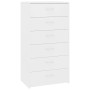 Sideboard mit 6 Schubladen aus weißem Sperrholz 50x34x96 cm von vidaXL, Sideboards - Ref: Foro24-800666, Preis: 108,04 €, Rab...