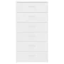 Aparador con 6 cajones madera contrachapada blanco 50x34x96 cm de vidaXL, Aparadores - Ref: Foro24-800666, Precio: 105,74 €, ...
