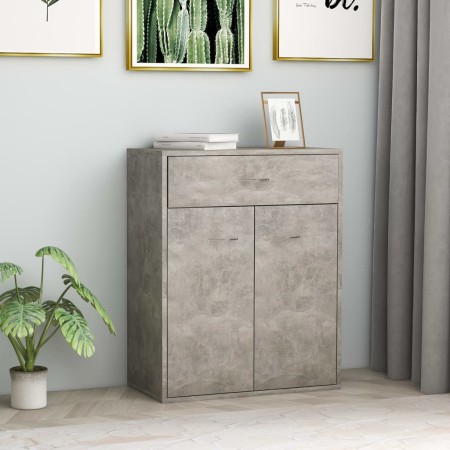 Aparador de madera contrachapada gris hormigón 60x30x75 cm de vidaXL, Aparadores - Ref: Foro24-800715, Precio: 60,23 €, Descu...