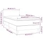 Box spring bed with dark brown fabric mattress 80x200 cm by , Beds and slatted bases - Ref: Foro24-3139852, Price: 308,77 €, ...