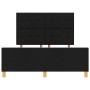 Estructura de cama con cabecera Negro 140 x 200 cm tela
