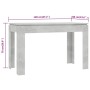 Mesa de comedor madera de ingeniería gris hormigón 120x60x76 cm by vidaXL, Kitchen and dining tables - Ref: Foro24-800760, Pr...