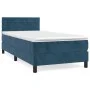 Box spring bed with dark blue velvet mattress 100x200 cm by , Beds and slatted bases - Ref: Foro24-3141351, Price: 304,32 €, ...