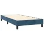 Box spring bed with dark blue velvet mattress 100x200 cm by , Beds and slatted bases - Ref: Foro24-3141351, Price: 304,32 €, ...