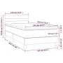 Box spring bed with dark blue velvet mattress 100x200 cm by , Beds and slatted bases - Ref: Foro24-3141351, Price: 304,32 €, ...