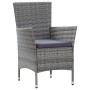 7-piece garden dining set with gray synthetic rattan cushions by vidaXL, Garden sets - Ref: Foro24-46021, Price: 610,00 €, Di...
