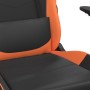 Silla gaming cuero sintético negro y naranja