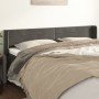 Cabecero de terciopelo gris oscuro 163x16x78/88 cm en Cabeceros y pies de cama | Comprar online en Foro24
