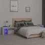 Bedside tables with LED lights 2 pcs concrete gray 70x36.5x40cm by , Nightstands - Ref: Foro24-3152773, Price: 93,27 €, Disco...