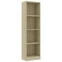 4-tier oak-colored plywood shelf 40x24x142cm by vidaXL, Bookcases and shelves - Ref: Foro24-800840, Price: 65,01 €, Discount: %