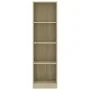4-tier oak-colored plywood shelf 40x24x142cm by vidaXL, Bookcases and shelves - Ref: Foro24-800840, Price: 65,01 €, Discount: %