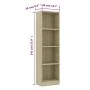 4-tier oak-colored plywood shelf 40x24x142cm by vidaXL, Bookcases and shelves - Ref: Foro24-800840, Price: 65,01 €, Discount: %
