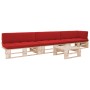 Muebles de palets 4 pzas y cojines madera pino impregnada de , Conjuntos de jardín - Ref: Foro24-3066751, Precio: 443,97 €, D...