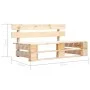 4-piece pallet furniture and impregnated pine wood cushions by , Garden sets - Ref: Foro24-3066751, Price: 376,88 €, Discount: %